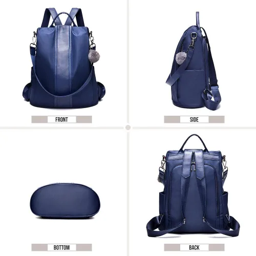 Vista 4 de Mochila impermeable liviana de nailon antirrobo para mujer