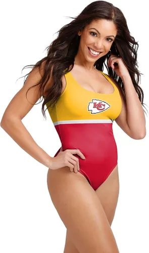 Vista 28 de FOCO Traje de baño de una pieza con logotipo del equipo de la NFL para mujer