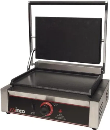 Vista 2 de Winco Prensa de parrilla de sándwich de doble grado comercial