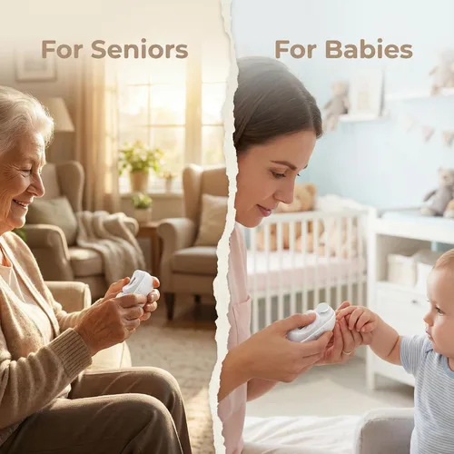Vista 4 de Cortaúñas eléctrico para personas mayores, recortadora de uñas automática segura y recargable para uñas gruesas, ancianos, bebés, niños y mujeres