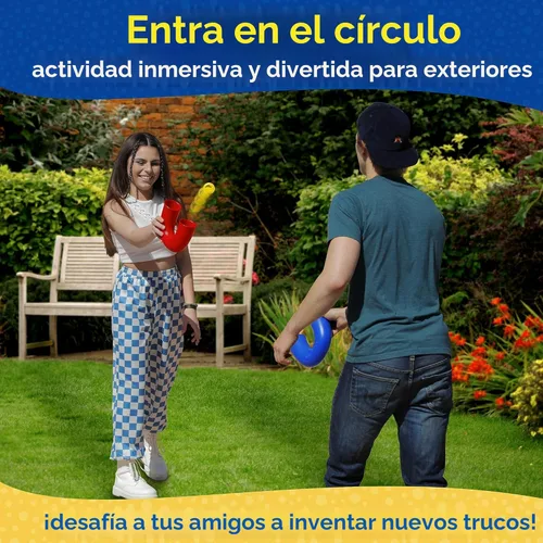 Vista 2 de pindaloo Juego de habilidad original con 2 pelotas - Regalos para juegos de interior y exterior para niños y adultos, juguetes con pelotas
