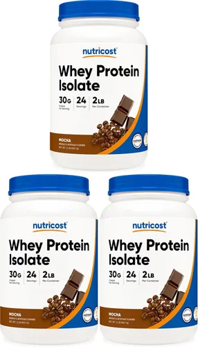 Vista 14 de Nutricost Polvo aislado de proteína de suero (masa de pastel, 2 libras)