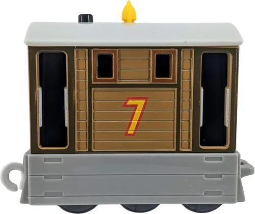Vista 6 de Thomas & Friends Toby Metal Diecast, All Engines Go, Fisher-Price Tren de Juguete para Empujar para Niños en Preescolar de 3 años en Adelante, HTN28
