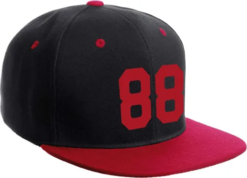 Vista 37 de Número de equipo modificado para requisitos particulares del jugador del color del sombrero del Snapback de la visera plana clásica de la visera
