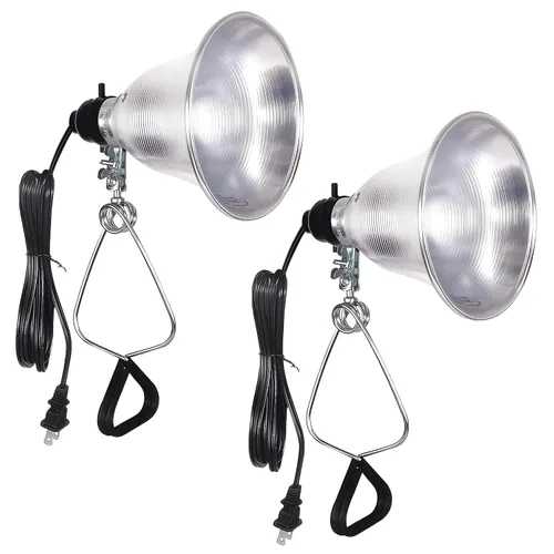 Vista 8 de Simple Deluxe Enchufe de luz de abrazadera con reflector de aluminio de 5.5 pulgadas, apto para lámpara de máximo 60 vatios (sin bombilla incluida)