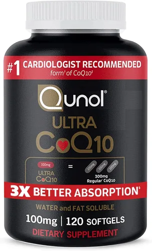 Vista 11 de Qunol Cápsulas blandas CoQ10 de 100 mg, Ultra CoQ10 100 mg, 3 veces mejor absorción, antioxidante para la salud del corazón y producción de energía