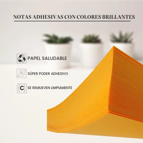 Vista 3 de Notas adhesivas a granel, 60 blocs de notas adhesivas, 3 x 3 pulgadas, 100 hojas/bloc, paquete de notas de colores brillantes surtidos, gran poder