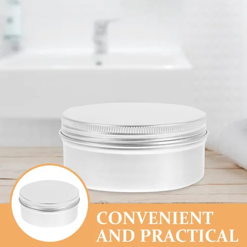 Vista 4 de 5pcs 100ml Silver Aluminum Jar Containers for Face Cream