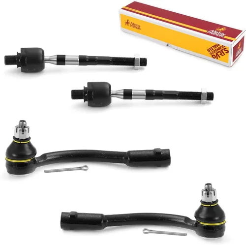 Vista 121 de Metrix Premium Chassis Parts - Kit de 4 piezas de extremos de barra de acoplamiento frontal exterior e interior compatible con Nissan Pathfinder