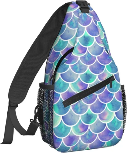 Vista 15 de Famame Mochila bandolera para el pecho, bolsa de hombro, gimnasio, ciclismo, viajes, senderismo, mochila para hombres y mujeres.., MultiColor1
