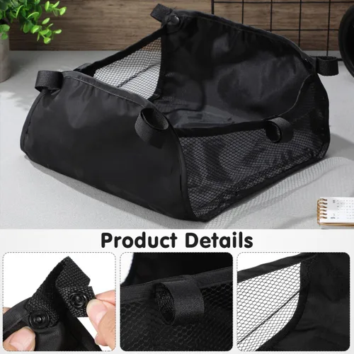Vista 3 de TOYANDONA - Cesta organizadora para cochecito de bebé, bolsa inferior ligera y portátil, de gran capacidad, para artículos esenciales para bebés