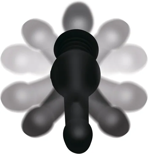 Vista 5 de INMI Sex Shaker Silicona para hombres, mujeres y parejas. Consolador giratorio recargable, impermeable y potente, 1 pieza, negro.