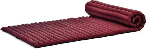 Vista 27 de Leewadee - Colchón de piso plegable - Futón japonés enrollable -Alfombra de tatami triple pliegue - Cama de piso para invitados - Colchón de camping