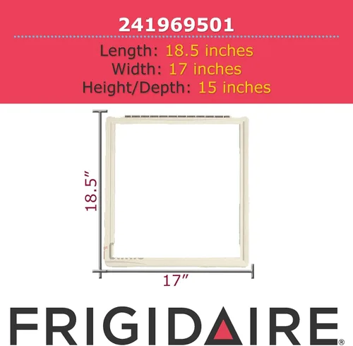 Vista 3 de GENUINE Frigidaire 241969501 - Marco de estante sin refrigerador de vidrio