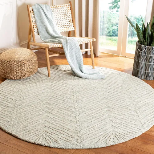 Vista 21 de Martha Stewart x SAFAVIEH - Colección de alfombras de área, alfombra de 2 pies 3 pulgadas x 10 pies, gamuza beige, lana y viscosa hecha a mano