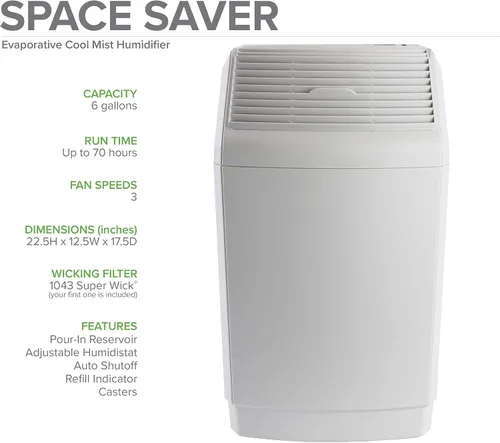 Vista 2 de AIRCARE Humidificador comercial evaporativo grande para toda la casa de 6 galones para habitaciones grandes de 2,700 pies cuadrados con controles