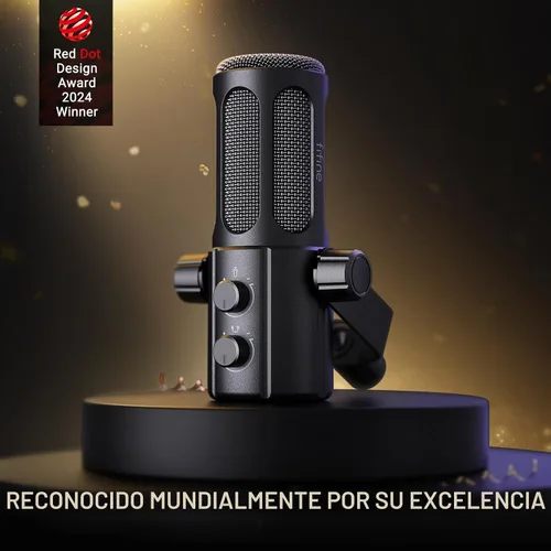 Vista 2 de FIFINE - Micrófono para podcast, micrófono dinámico vocal USB/XLR para transmisión, grabación, emisión, creador de contenido, micrófono de estudio