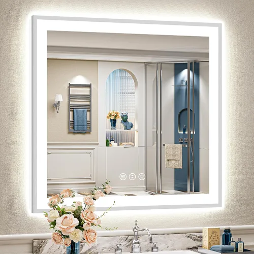 Vista 37 de 24x32 LED Bathroom Mirror, Backlit & Front Lit Lighted Mirror Retroiluminado+luz frontal