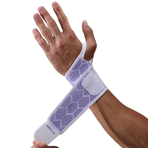 Vista 17 de Muñequera deportiva delgada, muñequera para alivio del túnel carpiano, soporte de muñeca de compresión sin neopreno para entrenamiento, muñequeras