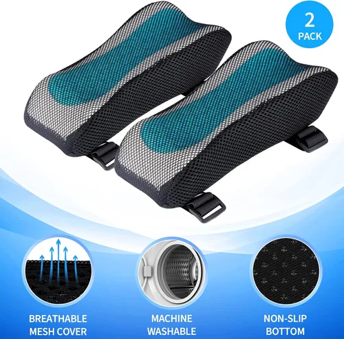 Vista 3 de BEAUTRIP Almohadillas ergonómicas para reposabrazos de oficina, cojín de soporte de codo para computadora, juegos y sillas de escritorio