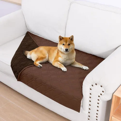 Vista 136 de Smiry Funda Impermeable para Cama de Perro Manta para Mascotas, Manta Suave y Lavable para Perros para Muebles Cama Sofá Sofá Reversible, a Cuadros