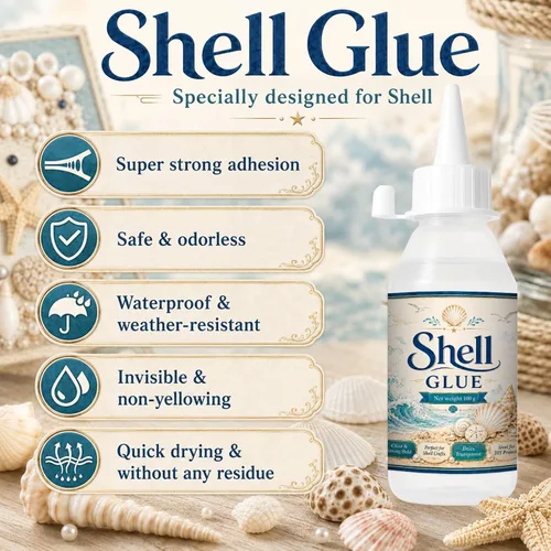 Vista 5 de 1DFAUL Pegamento transparente de Shell de 7.05 oz, adhesivo fuerte
