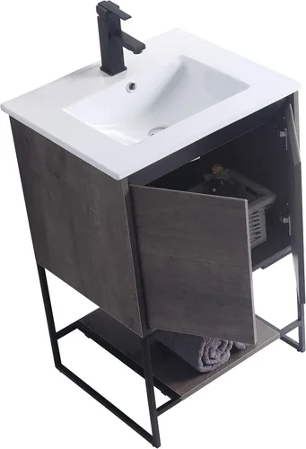 Vista 6 de Mueble de baño URBANIA VANITY con 2 puertas, estante y lavabo