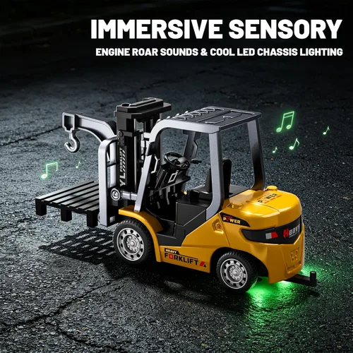 Vista 6 de Mini carretilla elevadora RC realista elevación RC juguete coche