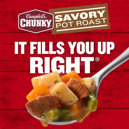 Vista 7 de Campbell's Chunky Sopa, Sopa Sabrosa de Asado en Olla, lata de 18.8 oz