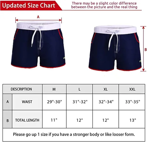 Vista 4 de letsqk de los hombres bañadores de Sexy pantalones cortos Surf Traje de baño natación para hombre