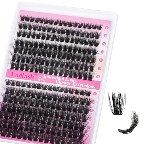 Vista 62 de Extensiones de pestañas individuales de 120 unidades, racimos de pestañas con rizado D, bandeja de longitud mixta, extensiones de pestañas