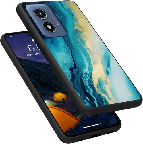 Vista 40 de Funda para Motorola Moto G Play 4G 2024, delgada y ligera, de silicona de TPU suave, color negro, ultrafina, para Motorola Moto G Play 4G 2024, Art
