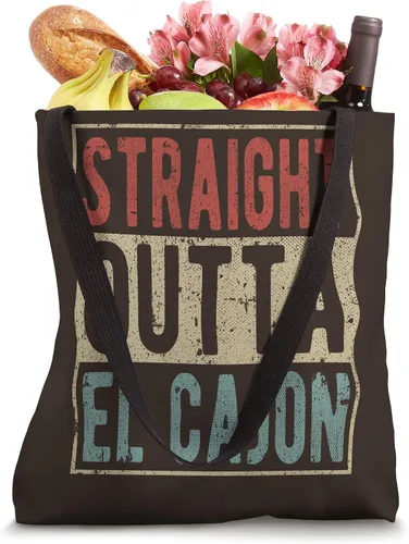 Vista 4 de El Cajon City Retro Straight Outta El Cajon Tote Bag