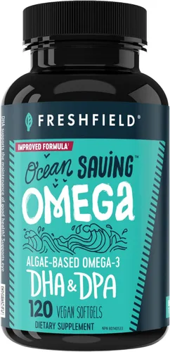 Vista 11 de Freshfield Suplemento vegano Omega 3, aceite de algas a base de plantas DHA