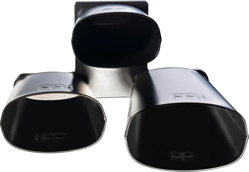 Vista 4 de Meinl Percussion SLTRI-BK - Campana triple de acero con recubrimiento en polvo negro