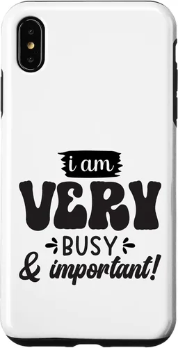 Vista 11 de Very Busy & Important Retro Groovy Text Design Case for iPhone 17