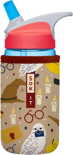 Vista 115 de Sok It BotlSok Funda para botella de agua con cubierta de neopreno aislante (Floral abstracto, se ajusta a CamelBak o Nalgene de 12 onzas)