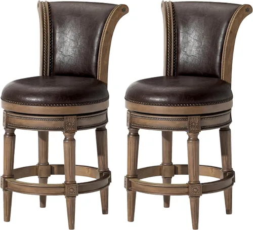 Vista 20 de Maven Lane Pullman Taburete de mostrador, marco de madera maciza blanca, 26 blanco (alabaster white)