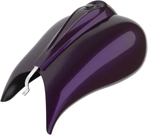 Vista 65 de Cubiertas de tanque estiradas con consola de tablero y tapa de tanque de combustible, cubiertas de combustible de galón para Harley Touring Whisky