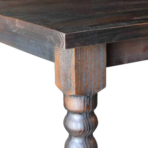 Vista 4 de Grain Wood Furniture Valerie Original - Mesa de comedor de madera maciza de 63 pulgadas, madera de granero Barnwood