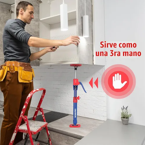 Vista 6 de WORKPRO - Gatos para gabinete, poste de soporte ajustable de 18-1/2" a 29-1/2", paquete de 2