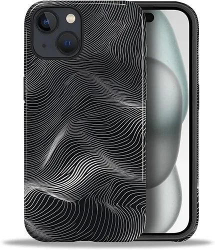 Vista 30 de ZHEGAILIAN Funda para iPhone 11, carcasa dura a prueba de golpes + silicona suave 2 en 1 híbrida, parachoques a prueba de caídas - Vidrio manchado