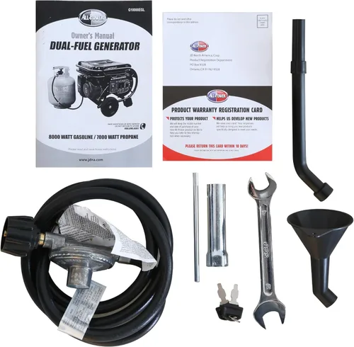 Vista 5 de All Power America Generador portátil de combustible dual de 10000 vatios a gas/propano resistente con arranque eléctrico, negro