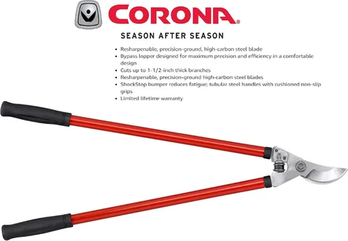 Vista 2 de Corona SL 3310 Bypass Lopper, 24" Asas de Acero, 1-12" Corte