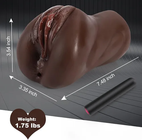 Vista 6 de Masturbadores Masculinos de Bolsillo con Vibrador de Bala - Masturbador Masculino 3 en 1 con 10 Modos de Vibración, Coños de Bolsillo con Boca