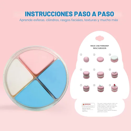 Vista 3 de Aestd-ST - Kit de arcilla seca al aire, con temática de pastel, arcilla para modelar para niños, arcilla mágica de postre con herramientas