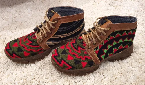 Vista 3 de Wayuu - Botines unisex, tejido a mano