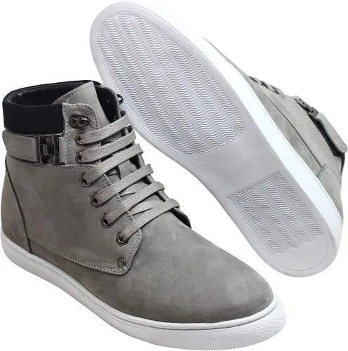 Vista 7 de CALTO Zapatos invisibles de elevación para hombre, de cuero nobuk con cordones, 2.6 pulgadas más alto