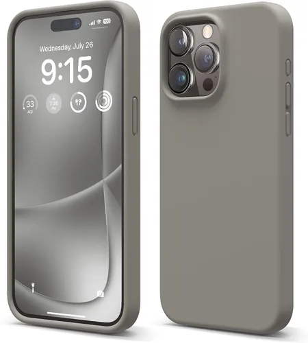 Vista 34 de elago Funda compatible con iPhone 15 Pro Max, de silicona líquida, funda protectora de cuerpo completo, a prueba de golpes, funda delgada