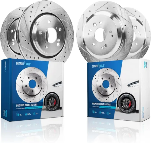 Vista 42 de Detroit Axle - Rotores de freno delanteros para Lexus GS350 GS430 GS450h GS460 IS200t IS250 IS300 IS350 Reemplazo de rotores de freno perforados